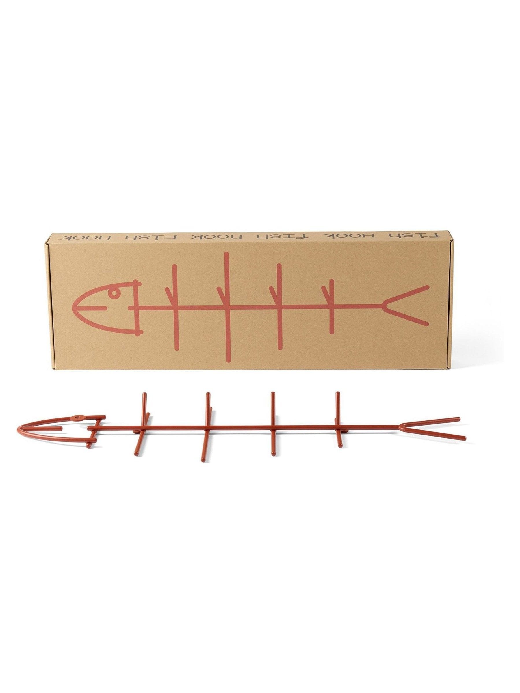 The Conran Shop Red Fish Hook steel wall hook (British brand)
