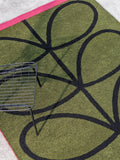 Orla Kiely Olive Linear Stem outdoor rug, UK version