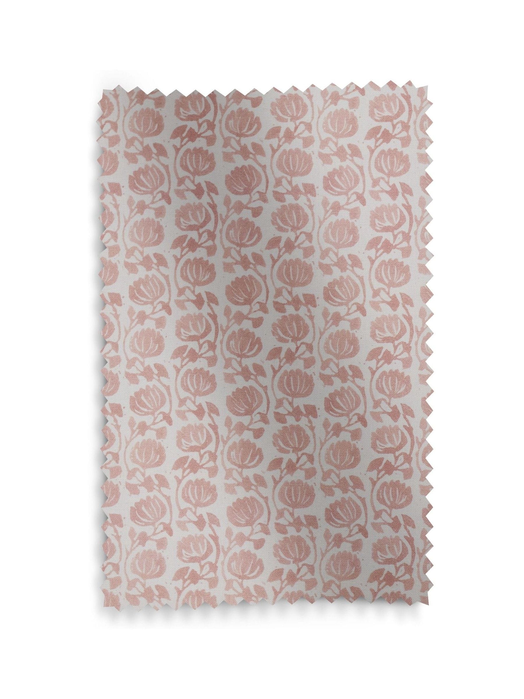 Carnation pink floral made to measure curtains - British product