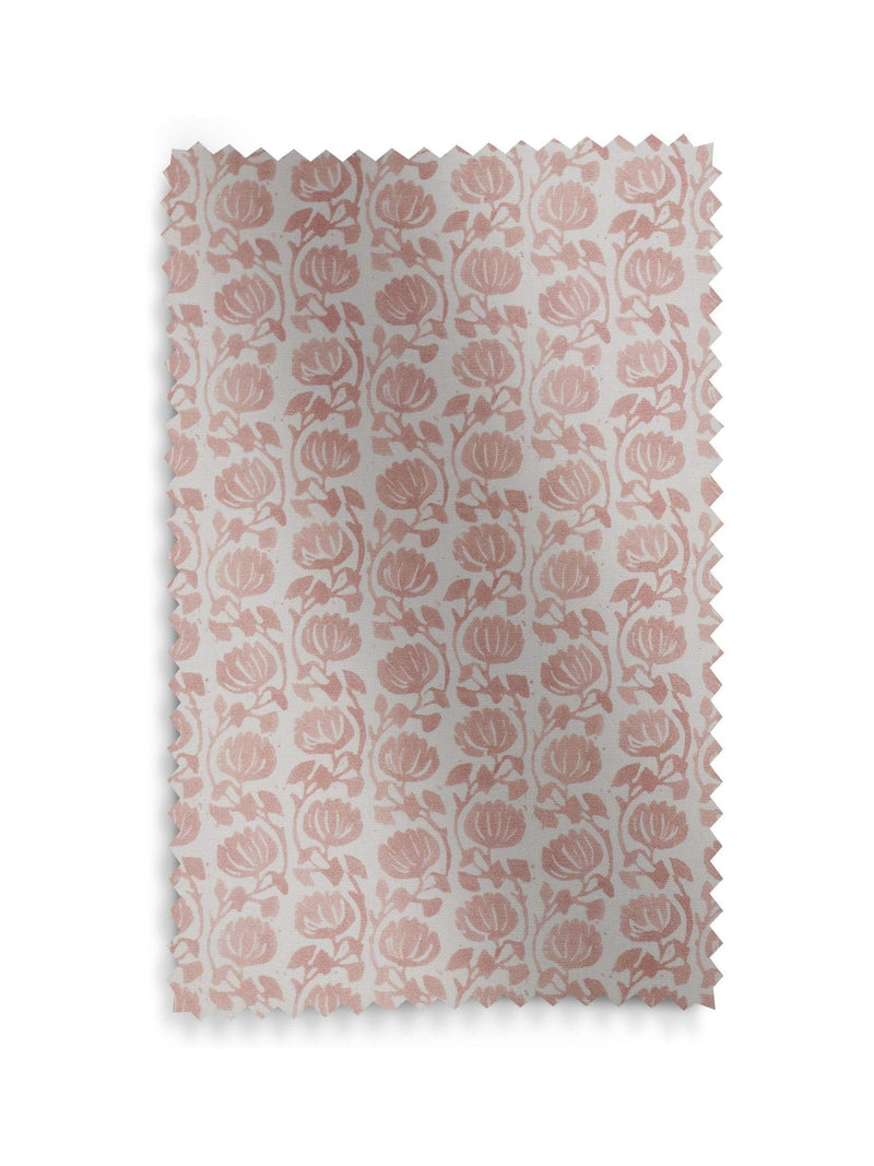Carnation pink floral made to measure curtains - British product