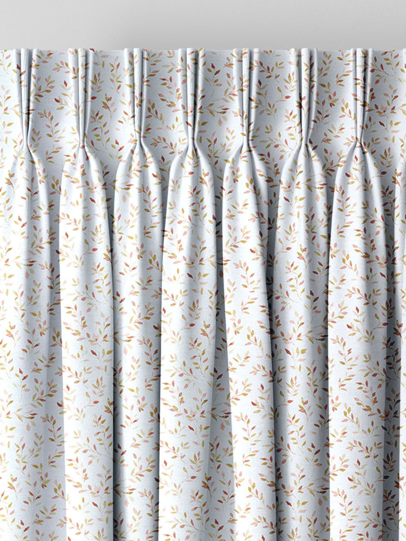 Sienna red floral made to measure curtains - British product
