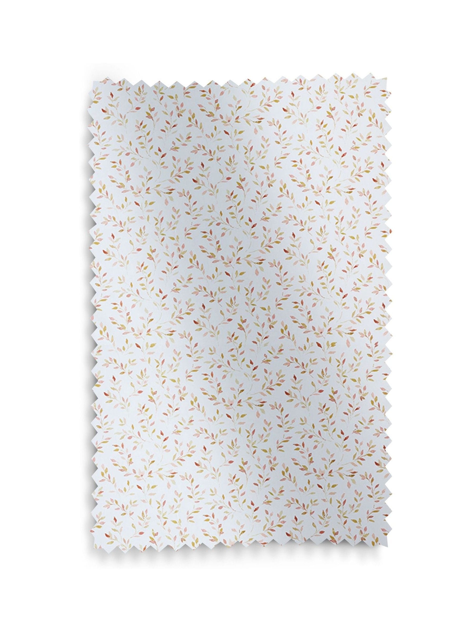 Sienna red floral made to measure curtains - British product