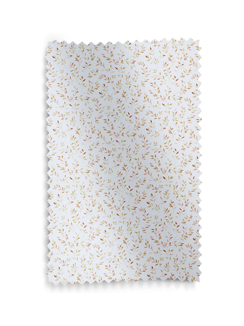 Sienna red floral made to measure curtains - British product