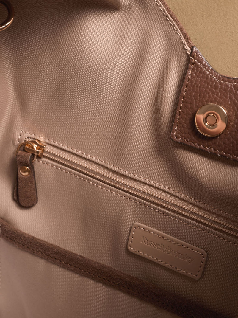Russell & Bromley brown oversized shoulder bag (British brand)