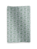 Eliza roman blind in seafoam blue with floral pattern, UK version