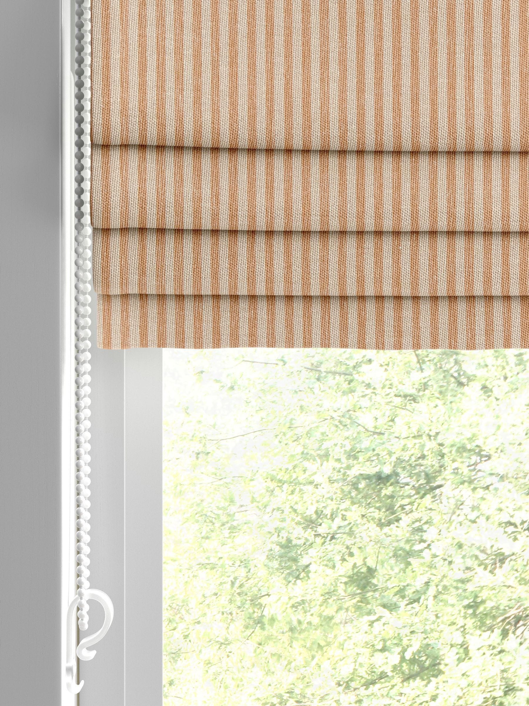 Josie roman blind Autumn Orange stripe jacquard made to measure (British brand)
