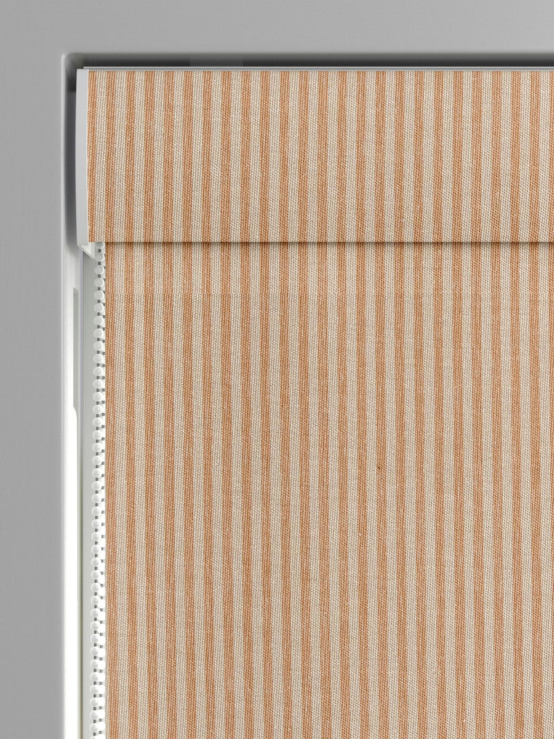 Josie roman blind Autumn Orange stripe jacquard made to measure (British brand)