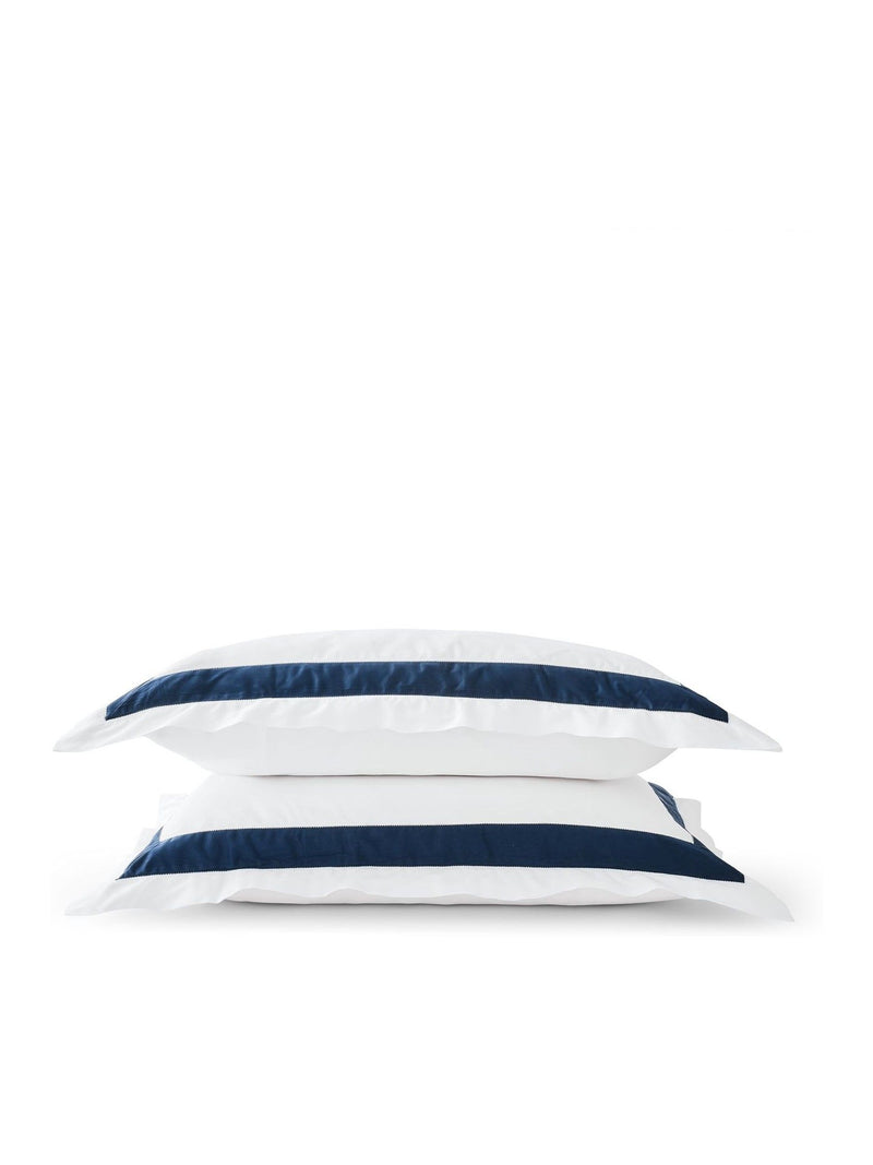 Christy cotton sateen pillowcase pair navy blue (British brand)