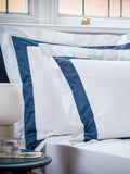 Christy cotton sateen pillowcase pair navy blue (British brand)