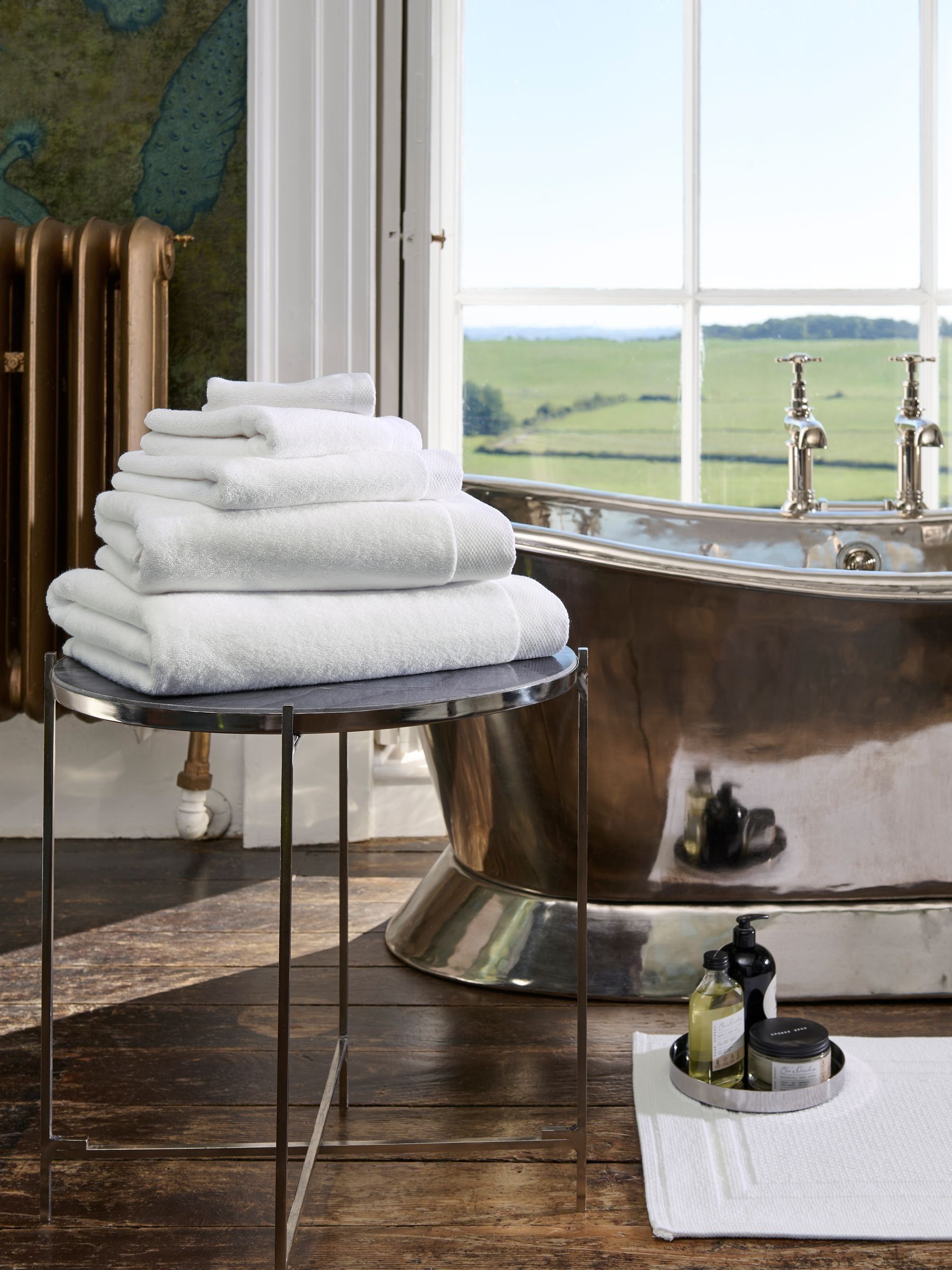 Christy White Luxe Heavyweight Turkish Cotton Towel