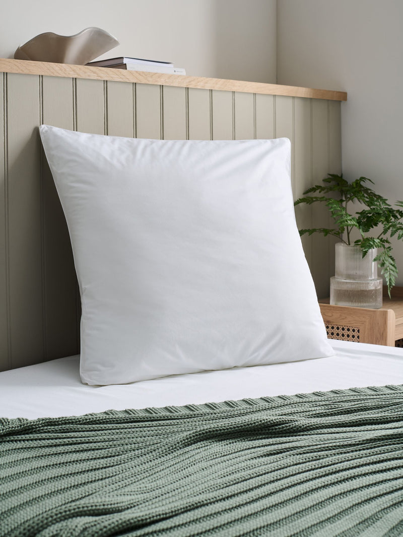 Christy Cloud Loft down-alternative square pillow, imported from the UK