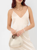 Accessorize gold woven metallic bag (British brand)