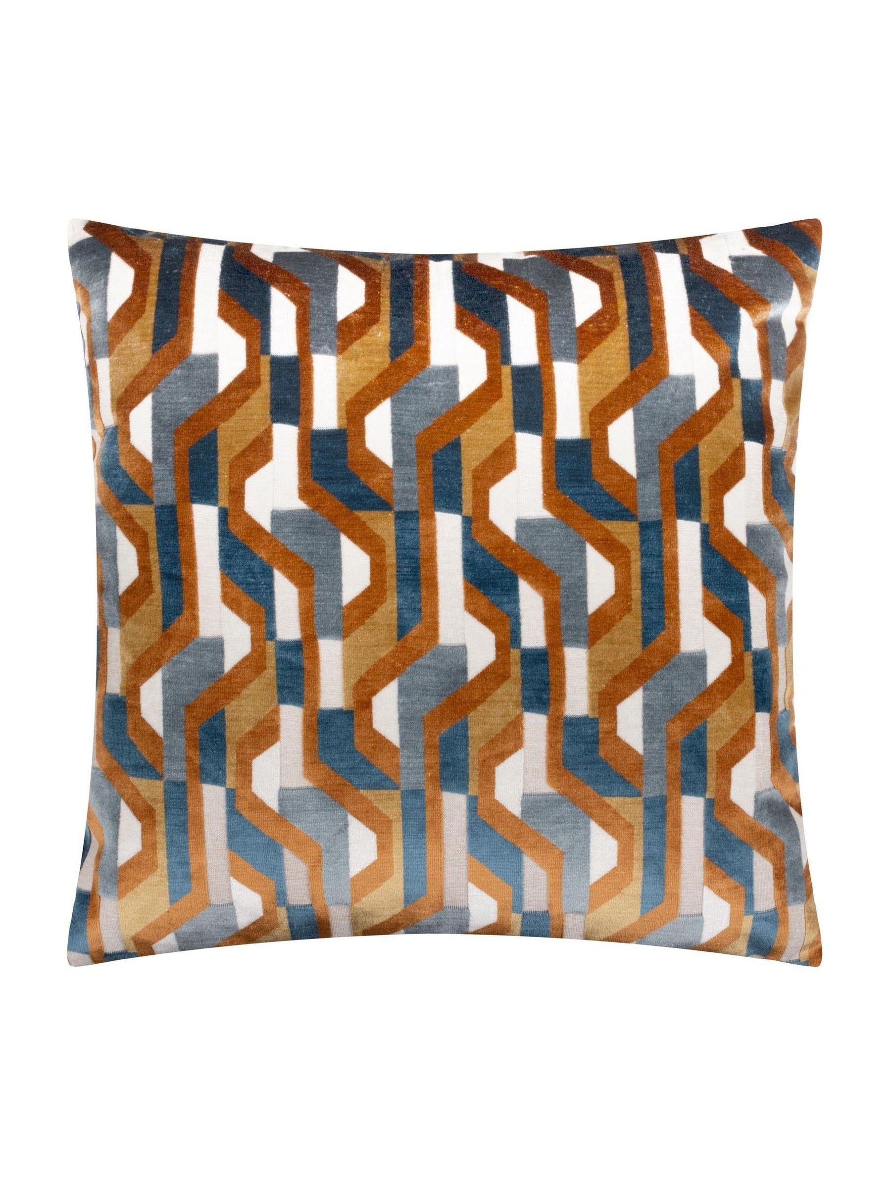 Furn Ginger Metro Prism velvet cushion 45x45cm (British brand)