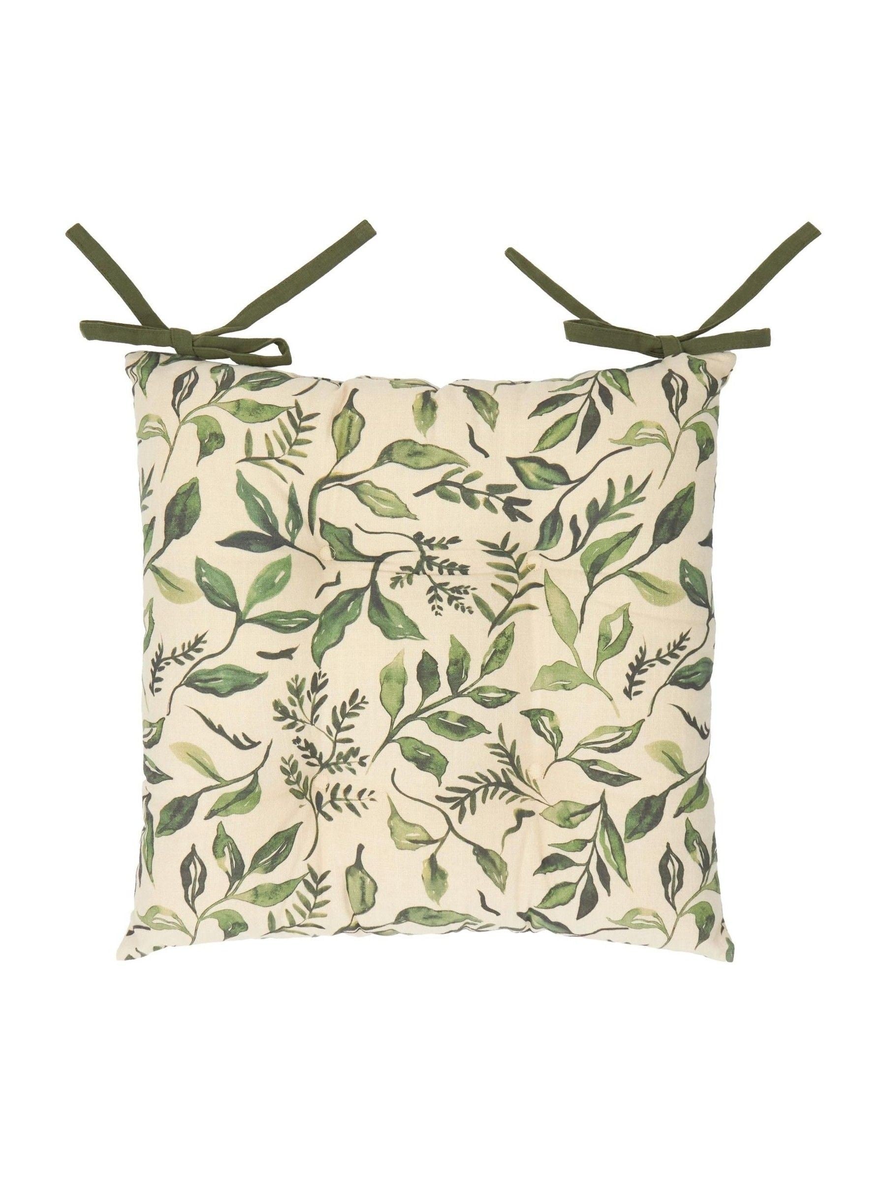 Wylder herb garden cushion pair cotton slub, UK version