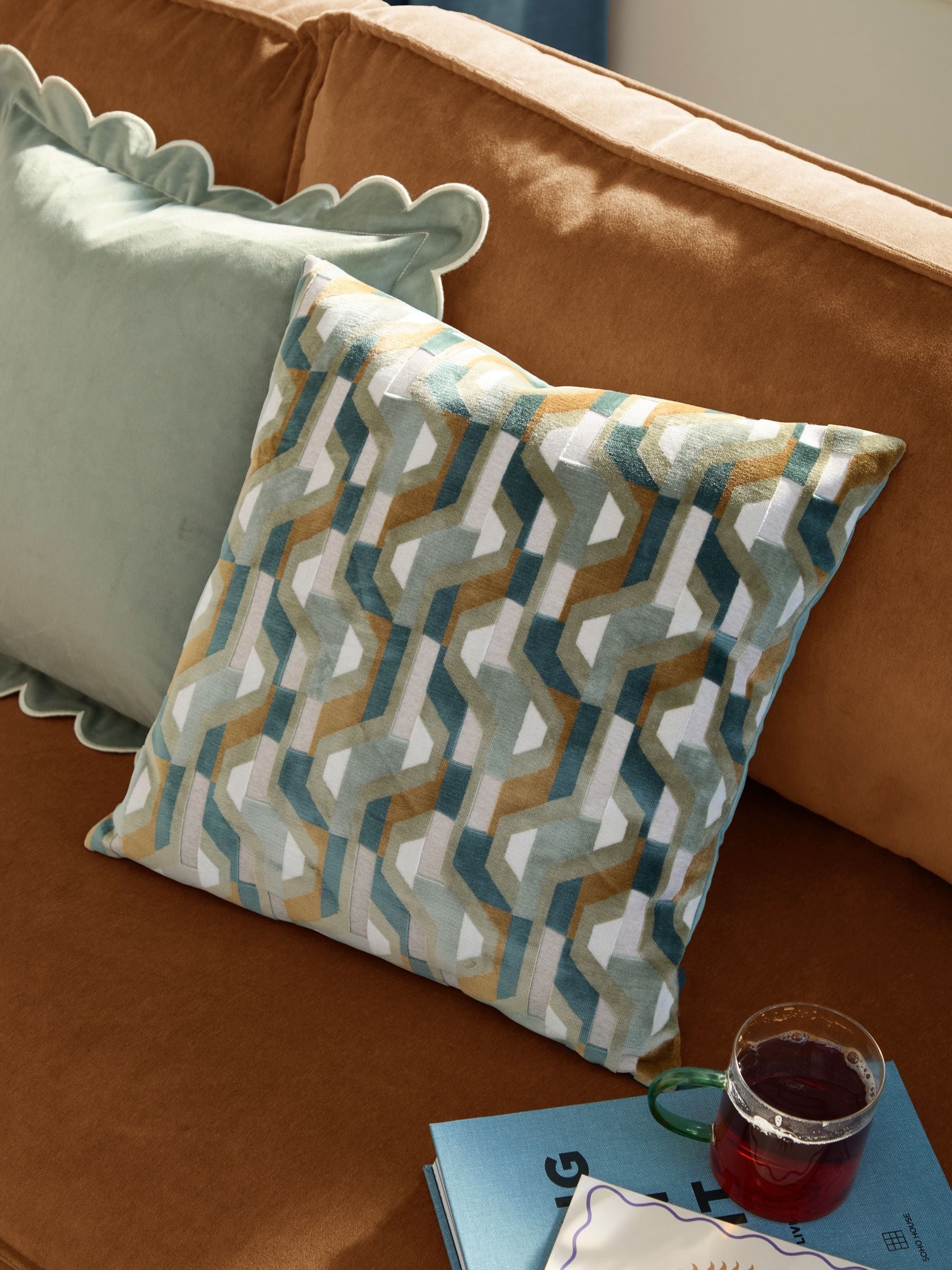 Furn Metro Prism Velvet Cushion 45x45 cm, UK version