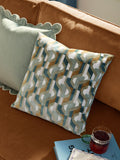 Furn Green Metro Prism Velvet Feather Filled Cushion