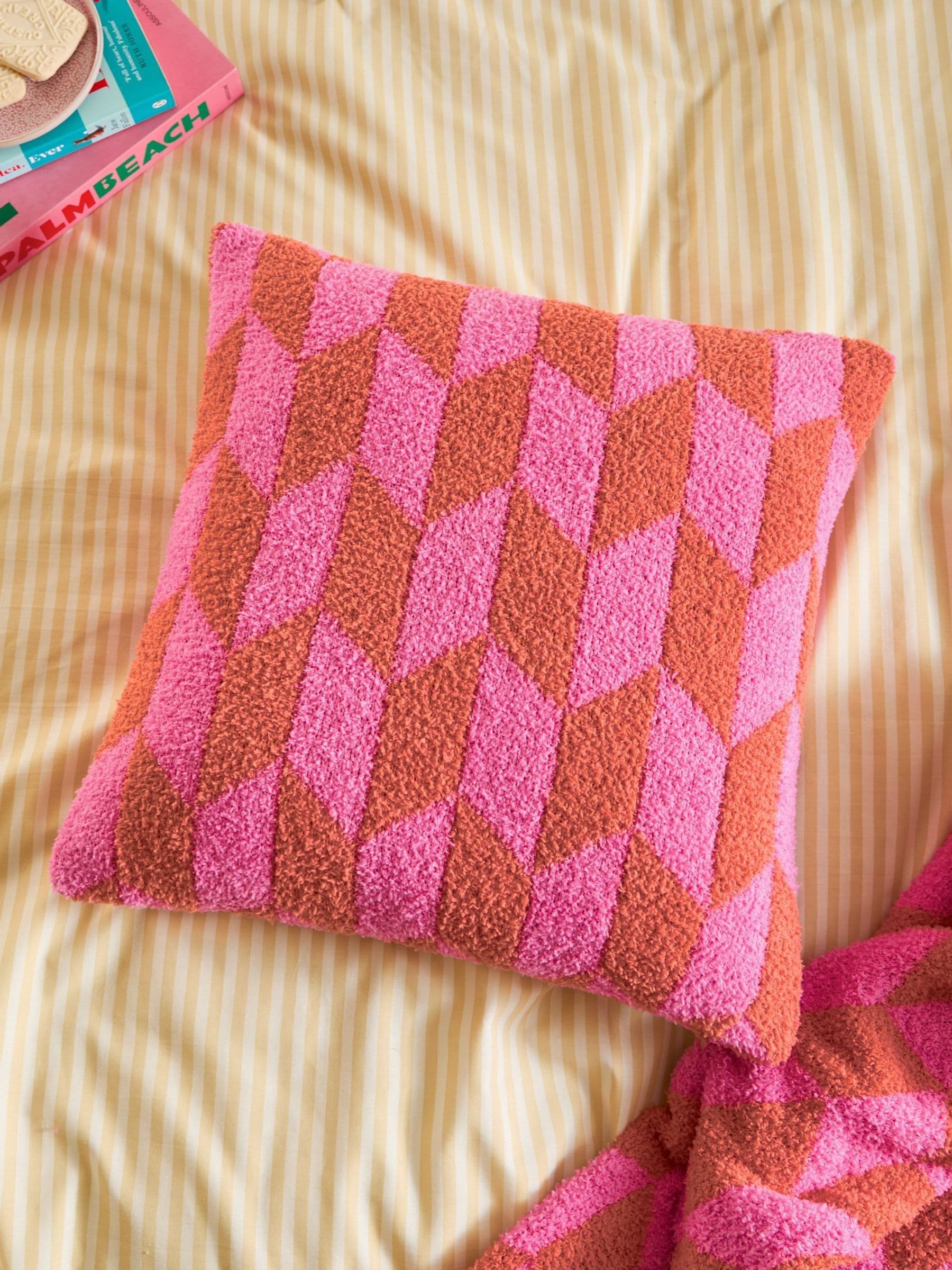 Furn geometric feather cushion 45x45, imported from the UK