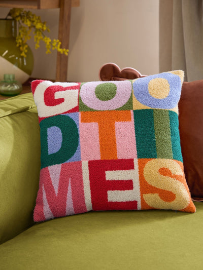 Next Furn Good Times Tuft Boucle Feather Filled Cushion 45x45cm- Buy online at McGrocer