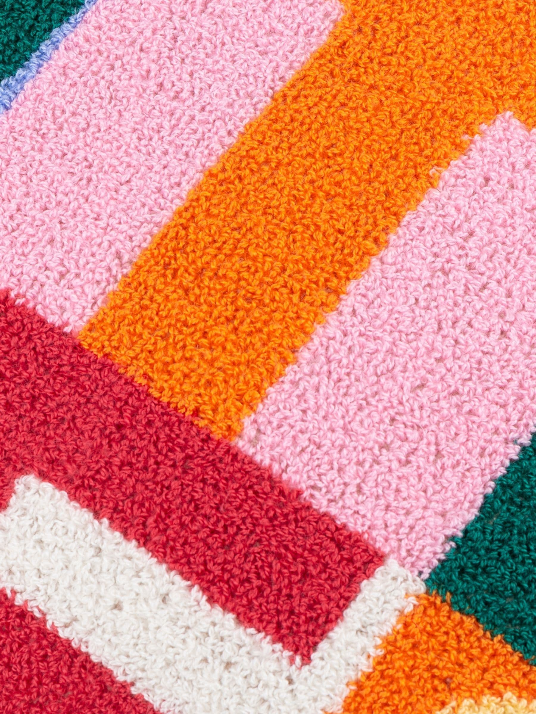 Furn multicolour tufted boucle cushion 45x45 (British brand)