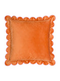 Furn scallop velvet cushion orange/pink 45x45cm, UK version