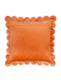 Furn scallop velvet cushion orange/pink 45x45cm, UK version