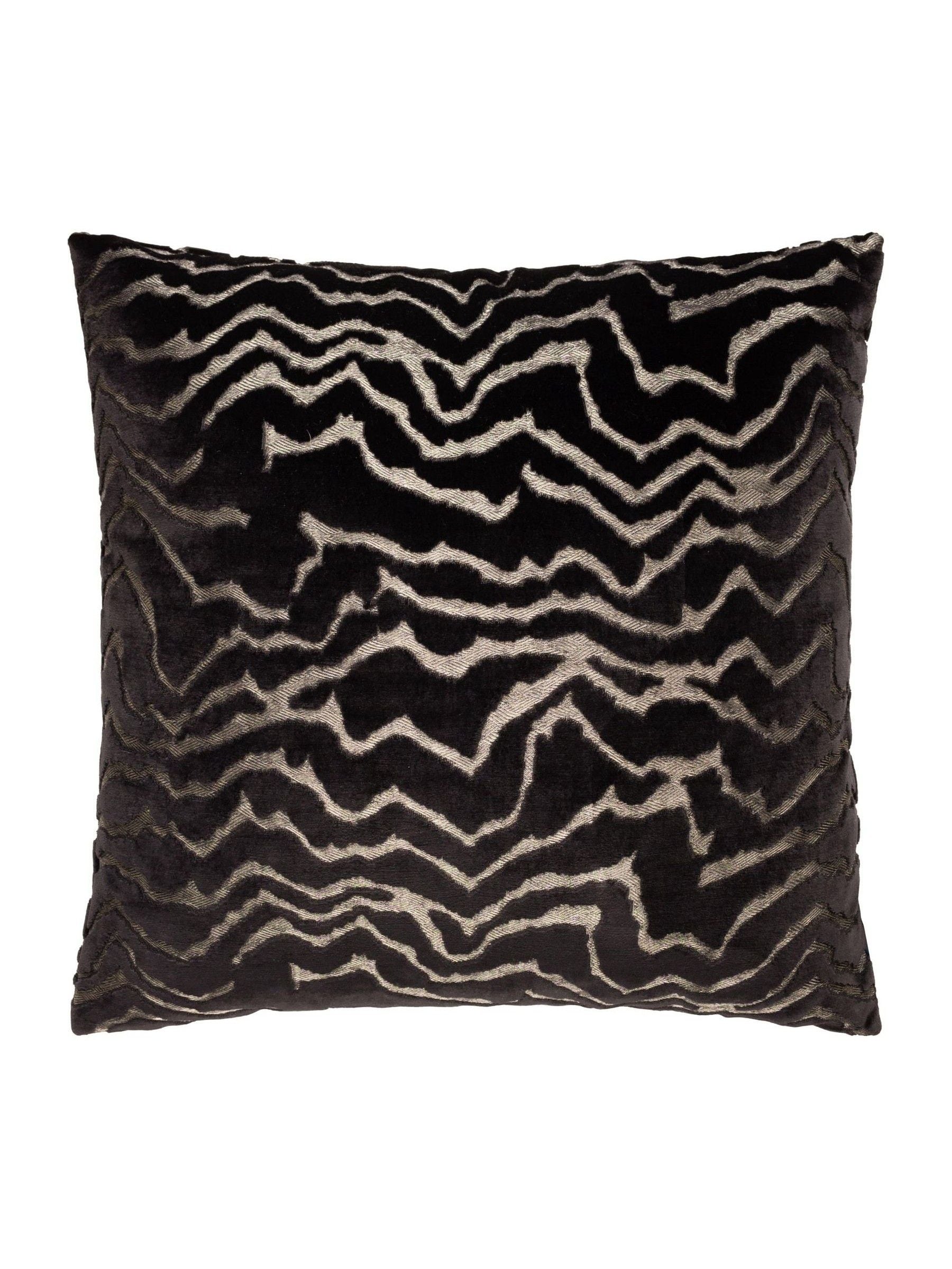 Paoletti Jet Tierra cut velvet cushion 50x50cm - British product