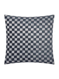 HÖEM Larro Smoke Green Chenille Checkerboard Feather Filled Cushion 45x45