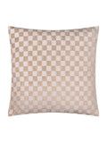 HÖEM natural checkerboard chenille cushion 45x45cm, imported from the UK