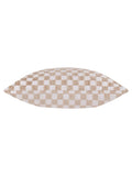 HÖEM natural checkerboard chenille cushion 45x45cm, imported from the UK