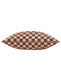 HÖEM copper Larro chenille checkerboard cushion 45x45 - British product