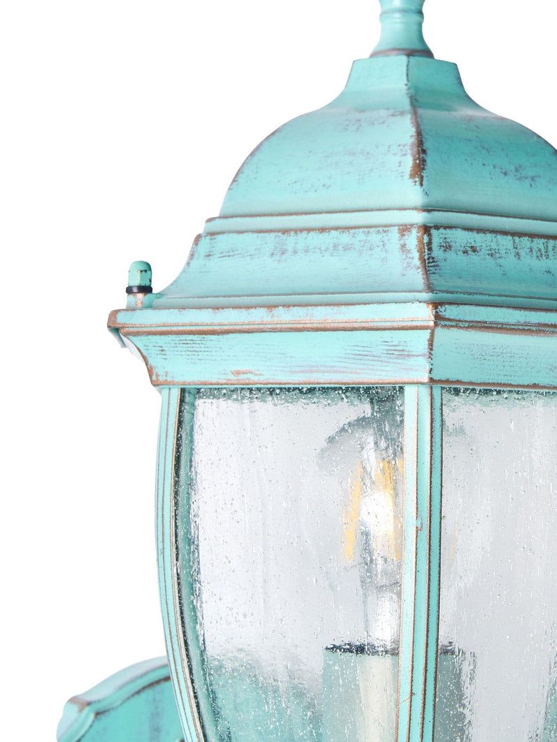 BHS Travers large outdoor lantern Verdi Gris finish UK version