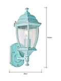 BHS Travers large outdoor lantern Verdi Gris finish UK version