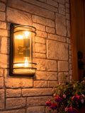BHS antique bronze Bardo 2lt bulkhead lantern, imported from the UK