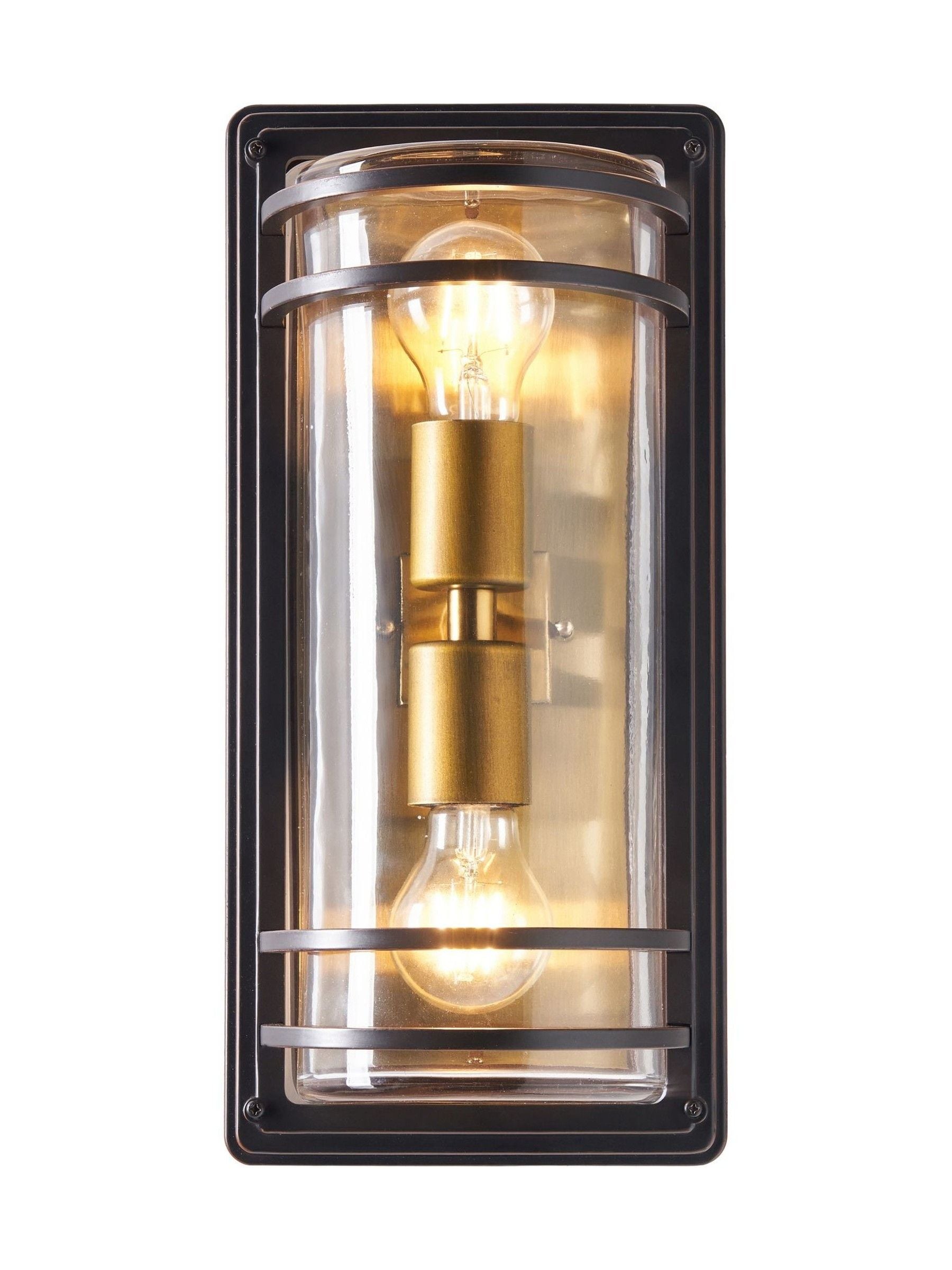 BHS antique bronze Bardo 2lt bulkhead lantern, imported from the UK