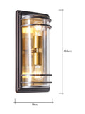 BHS antique bronze Bardo 2lt bulkhead lantern, imported from the UK