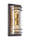 BHS antique bronze Bardo 2lt bulkhead lantern, imported from the UK
