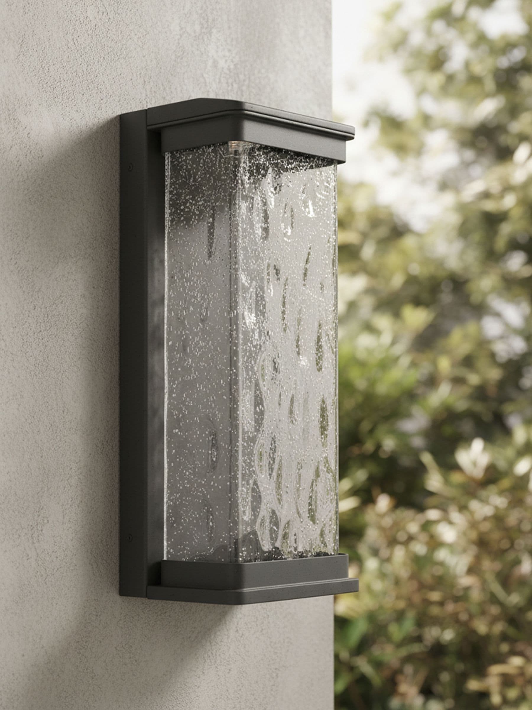 BHS Black Yates LED water glass lantern, UK version