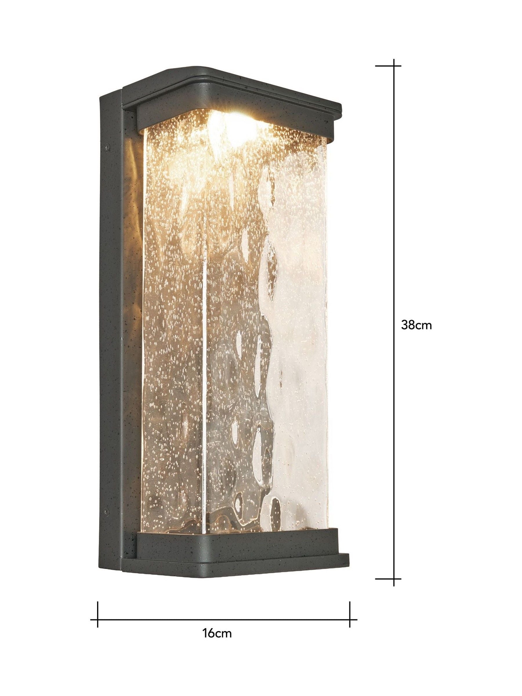 BHS Black Yates LED water glass lantern, UK version