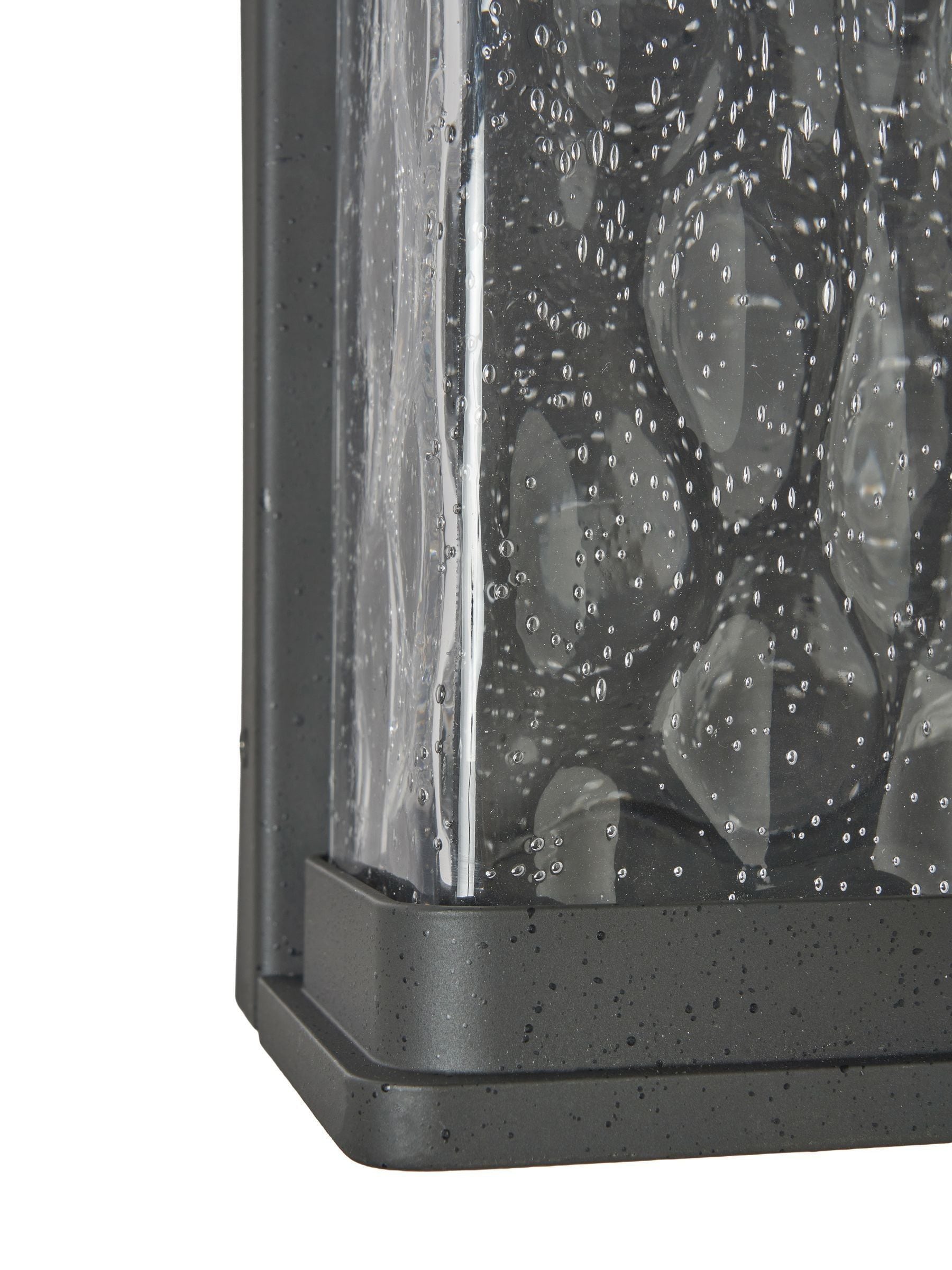 BHS Black Yates LED water glass lantern, UK version