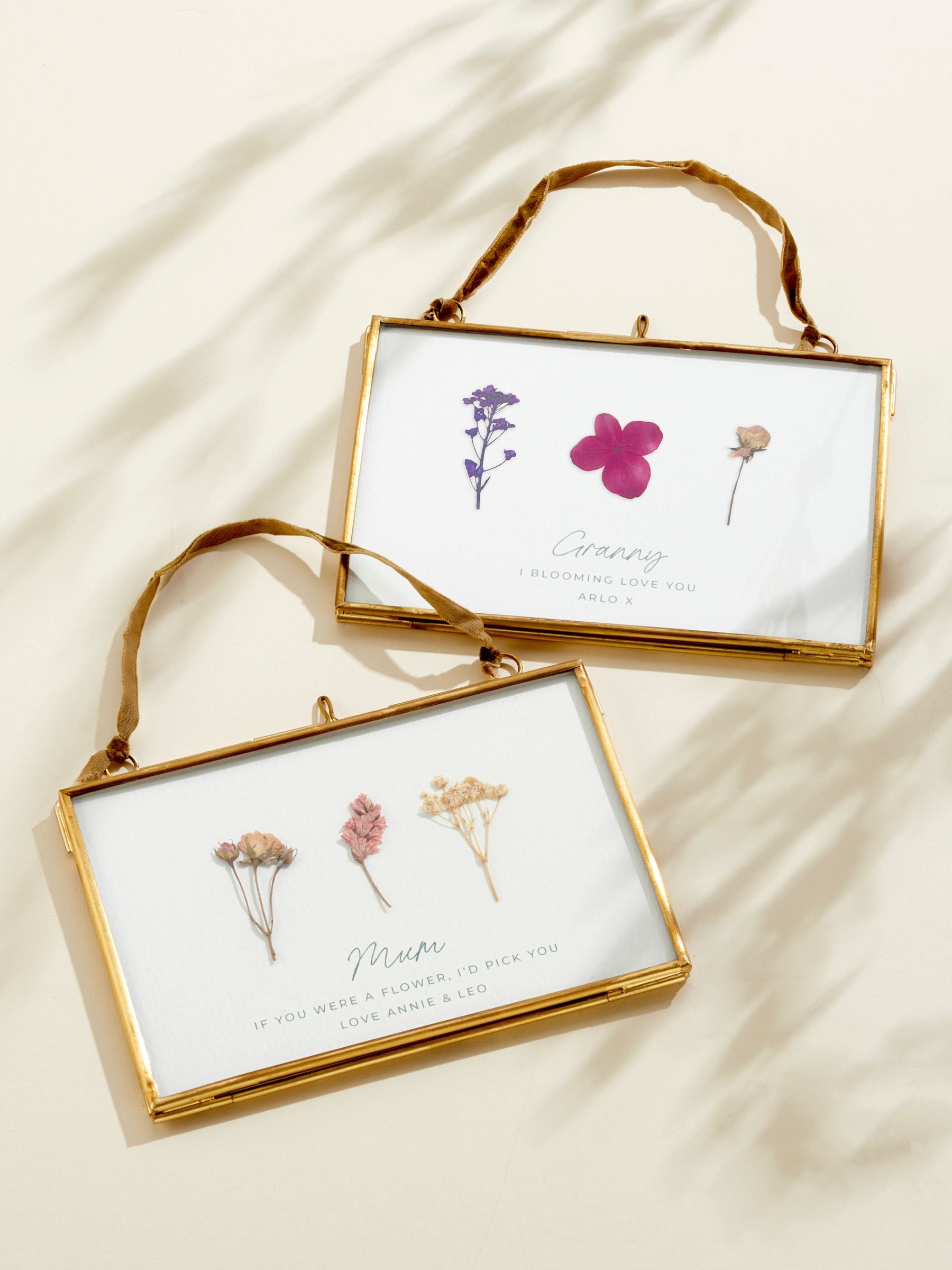 Posh Totty Designs personalised pressed flower frame 10x15cm, imported from the UK