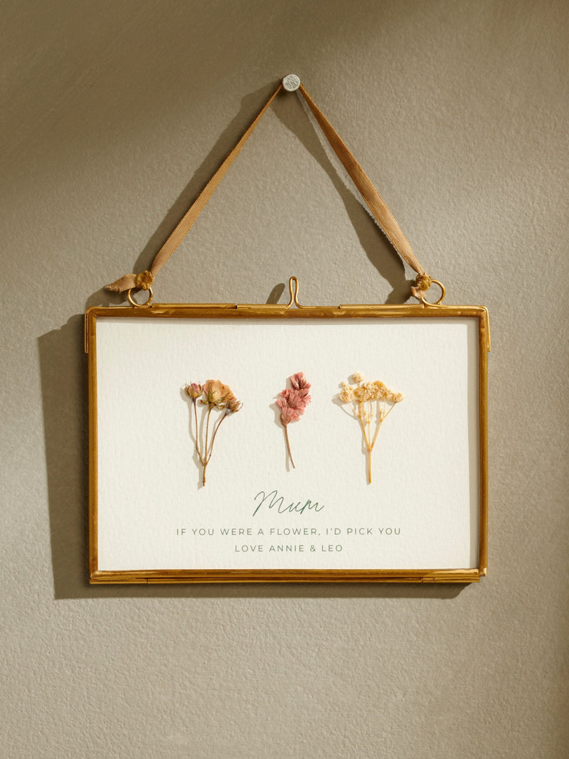 Posh Totty Designs personalised pressed flower frame 10x15cm, imported from the UK