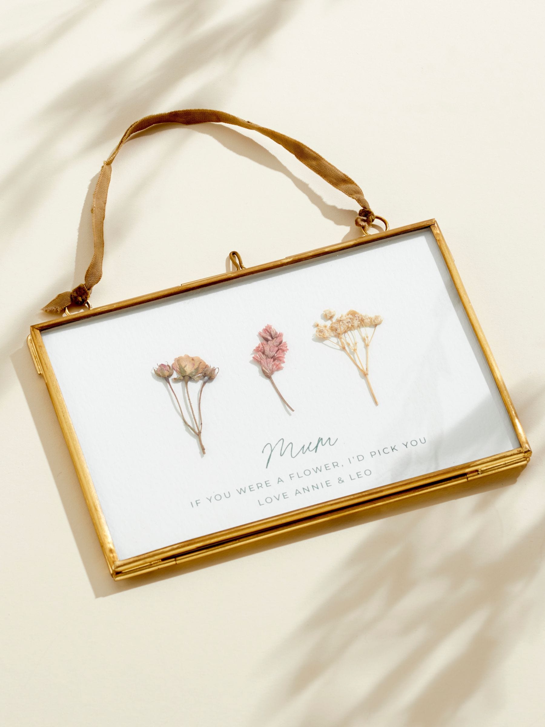 Posh Totty Designs personalised pressed flower frame 10x15cm, imported from the UK