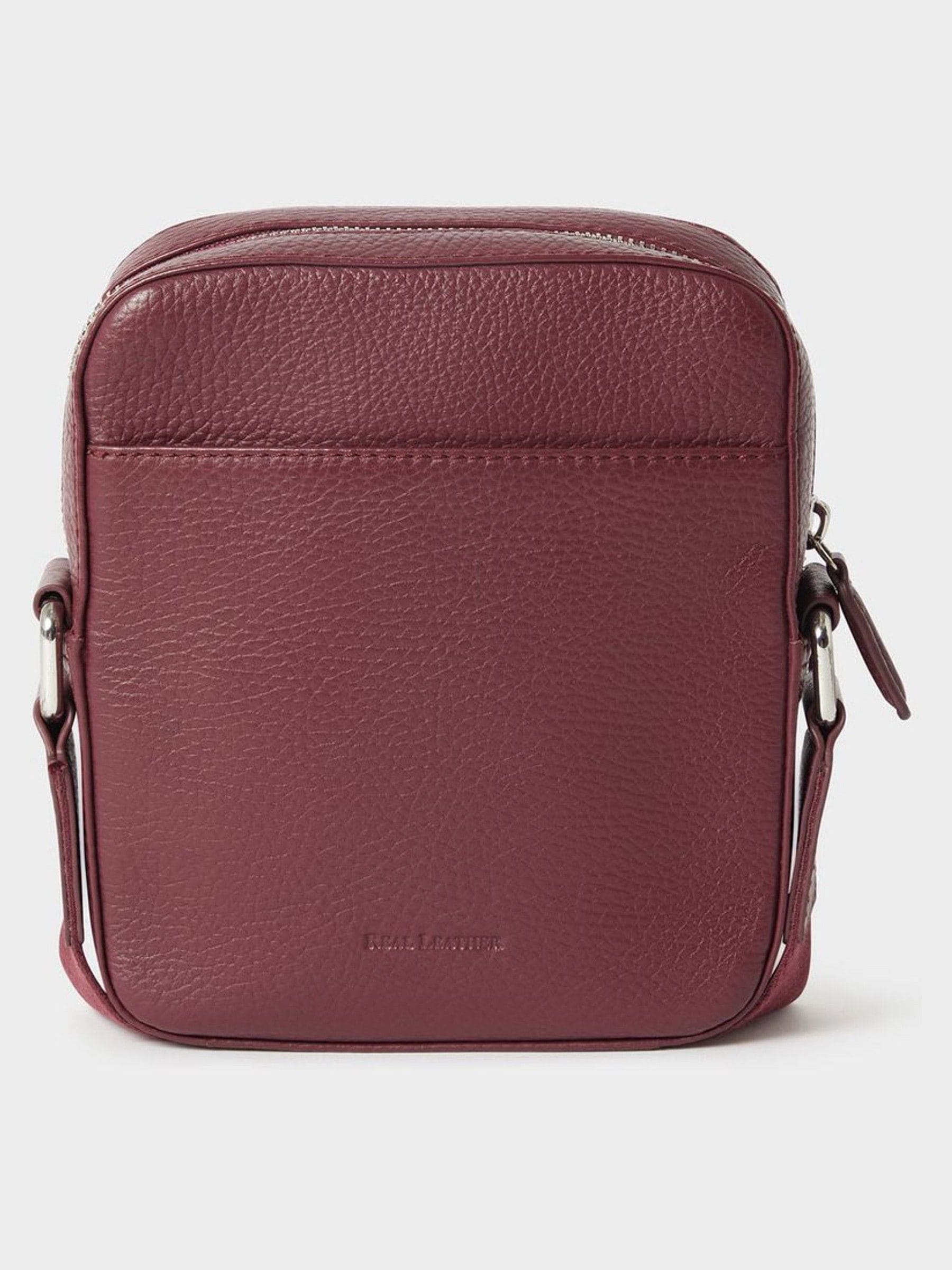 Osprey London Red Jacob Leather Phone Bag, imported from the UK