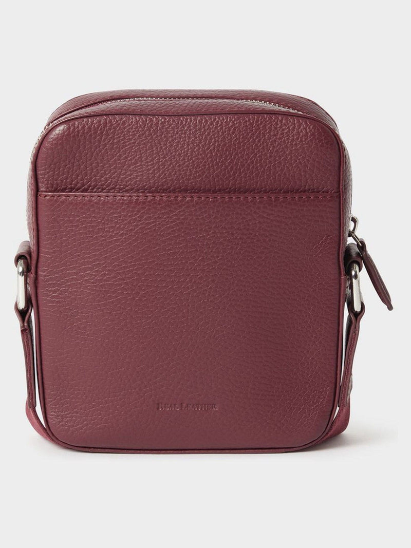 Osprey London Red Jacob Leather Phone Bag, imported from the UK