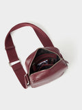 Osprey London Red Jacob Leather Phone Bag, imported from the UK