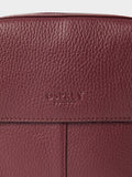 Osprey London Red Jacob Leather Phone Bag, imported from the UK