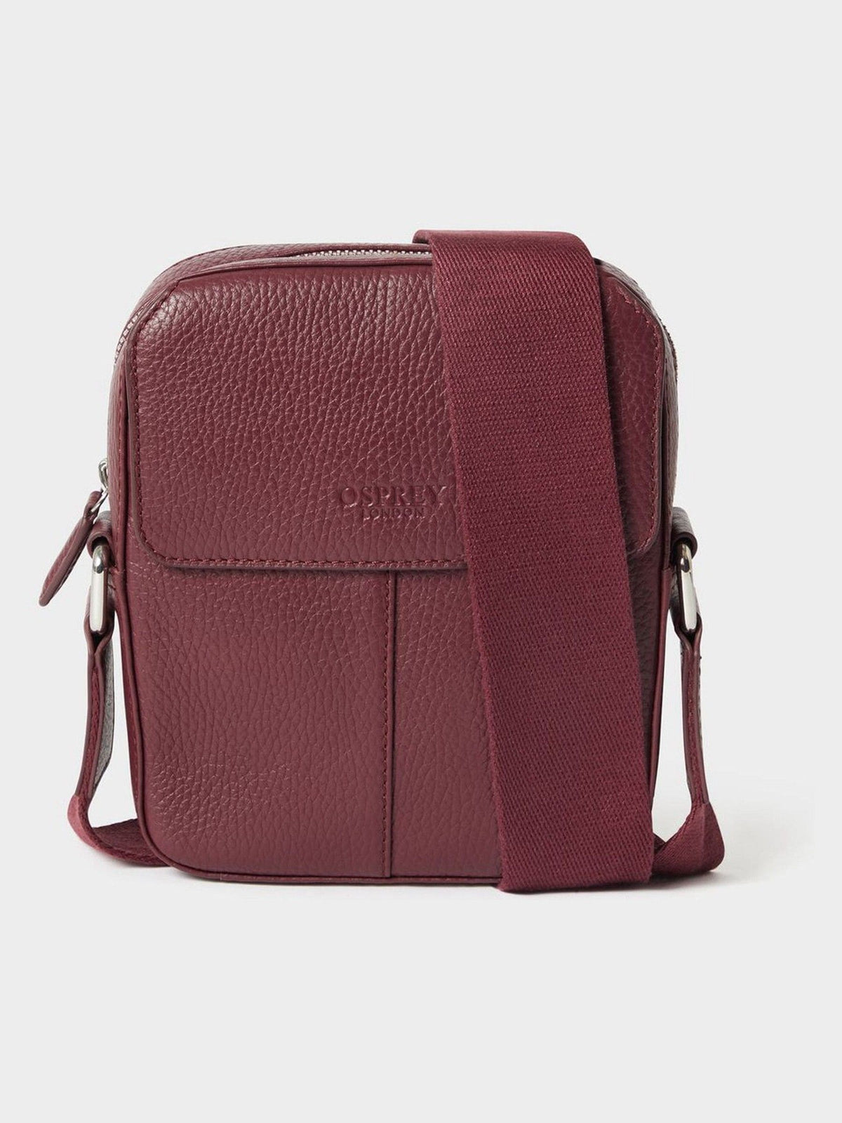 Osprey London Red Jacob Leather Phone Bag, imported from the UK