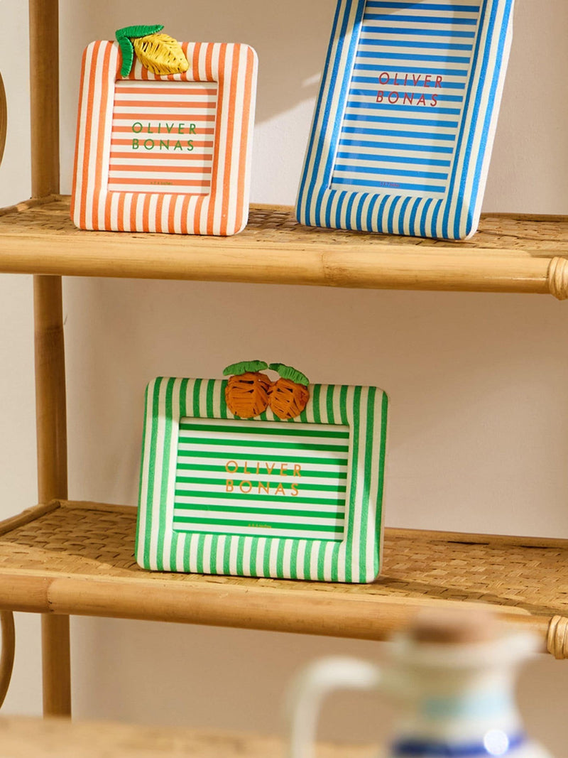 Oliver Bonas Green Fruta photo frame 4x6 3D orange - British product