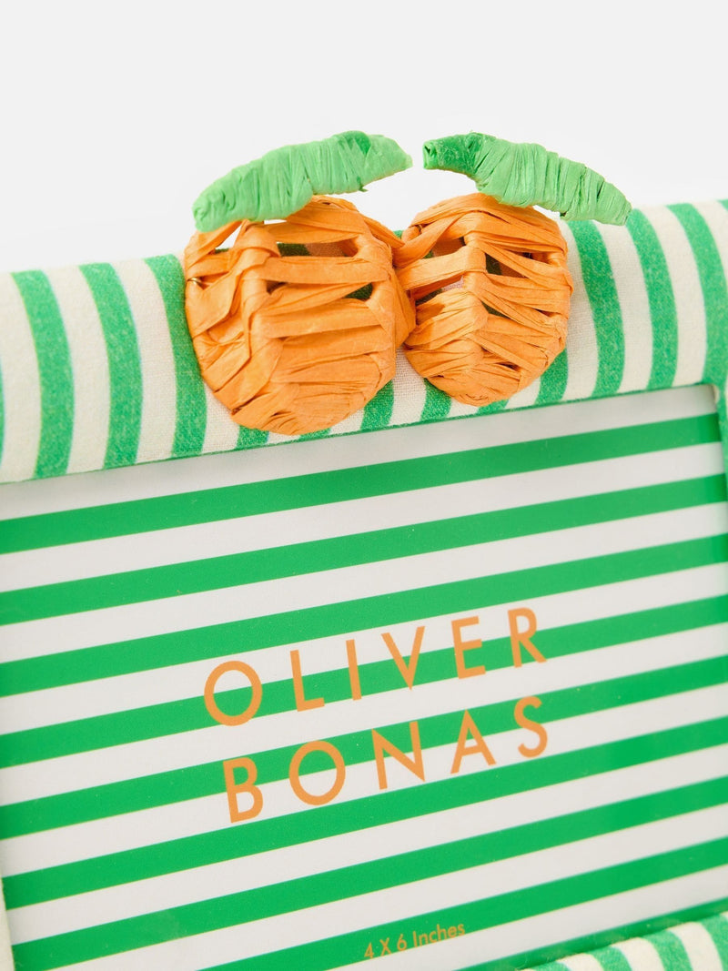 Oliver Bonas Green Fruta photo frame 4x6 3D orange - British product