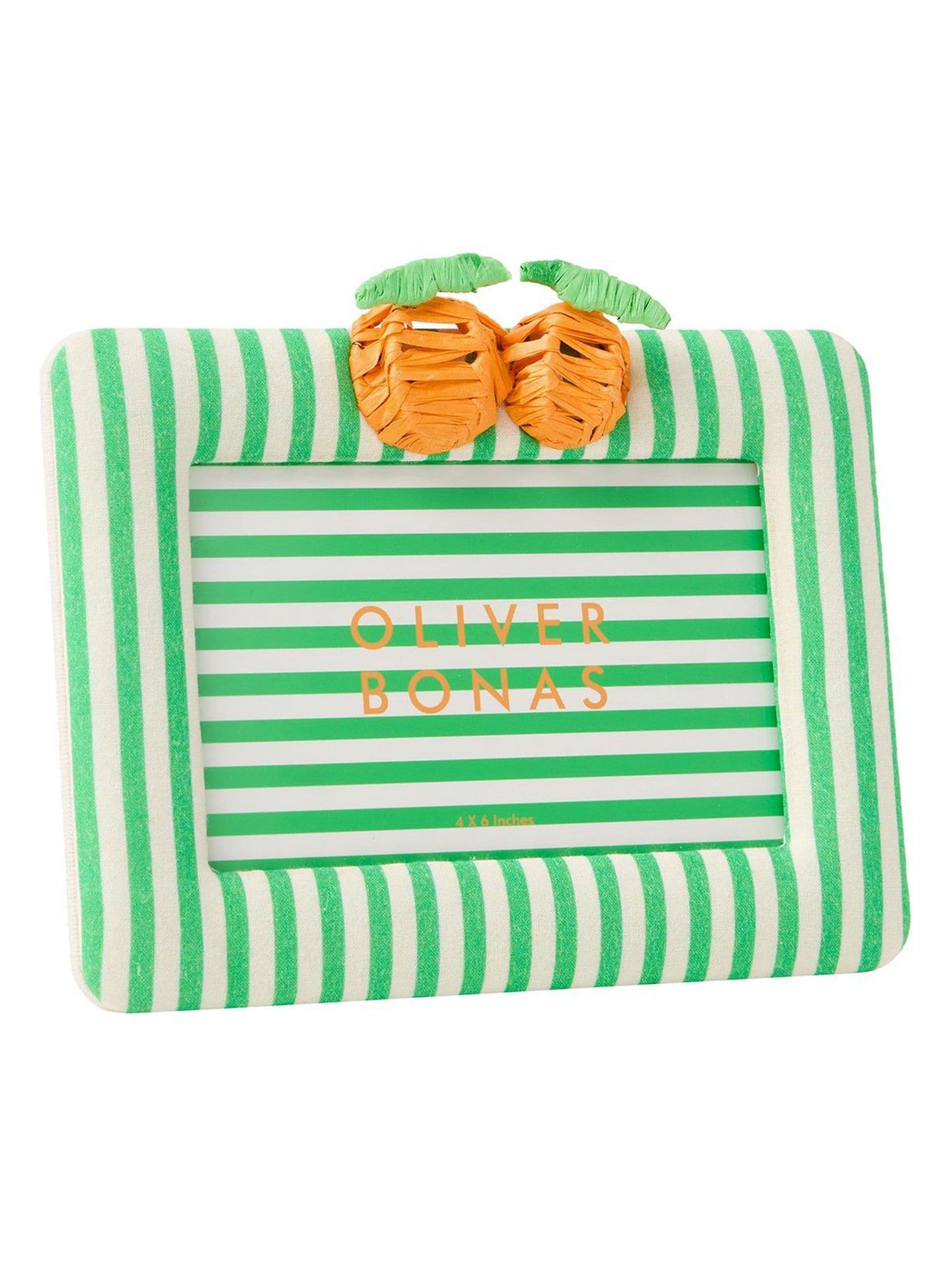 Oliver Bonas Green Fruta photo frame 4x6 3D orange - British product